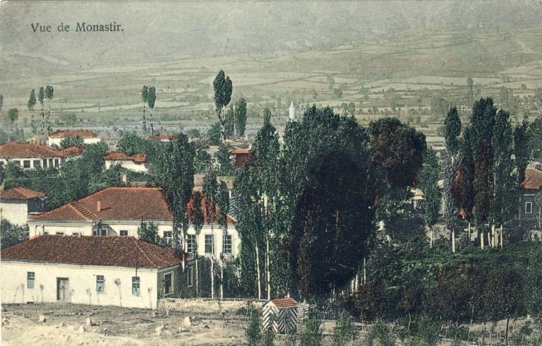 Народната болница изградена во 1895 година кога градоначалник на Битола бил Абдул Керим Паша. Гледана од ридот над неа.